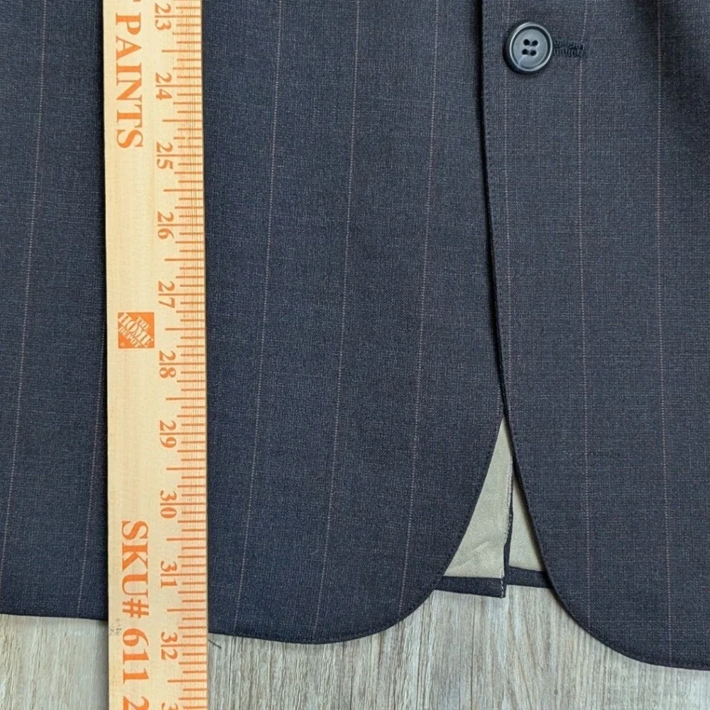 Nordstrom Men's 44R Pinstripe Wool Blazer Suit Jacket Sport Coat Tailored USA